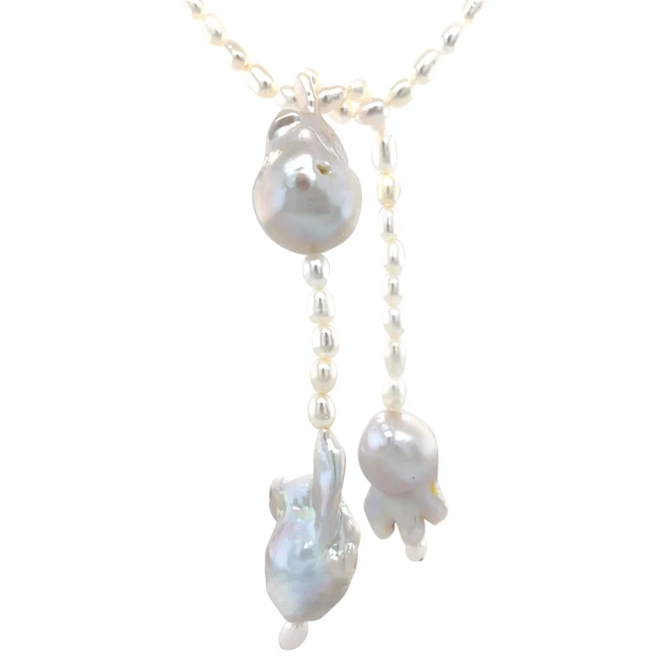 Vintage Pearl Necklace with Barok Pearl