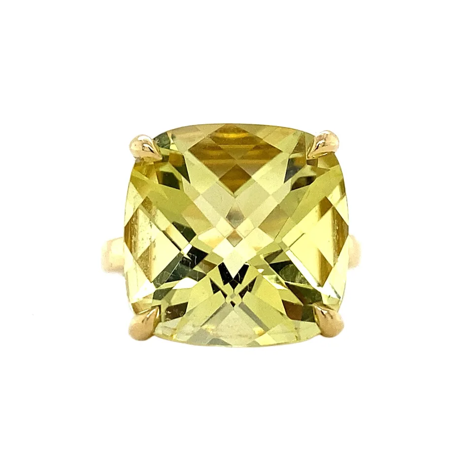 Vintage Tiffany & Co 18K Gold Ring with Citrine