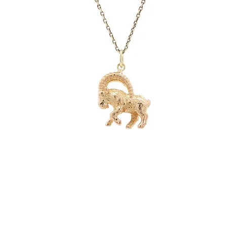 Vintage 14K Gold Zodiac Ram Pendant