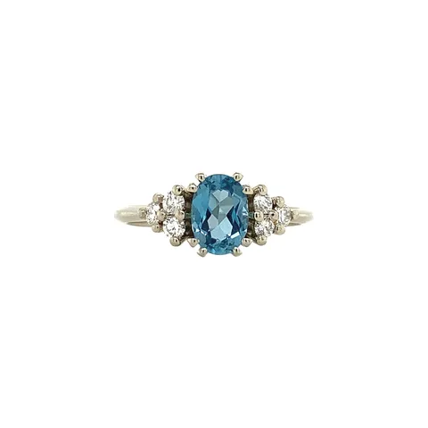 Vintage Audrey Ring 14K White Gold, London