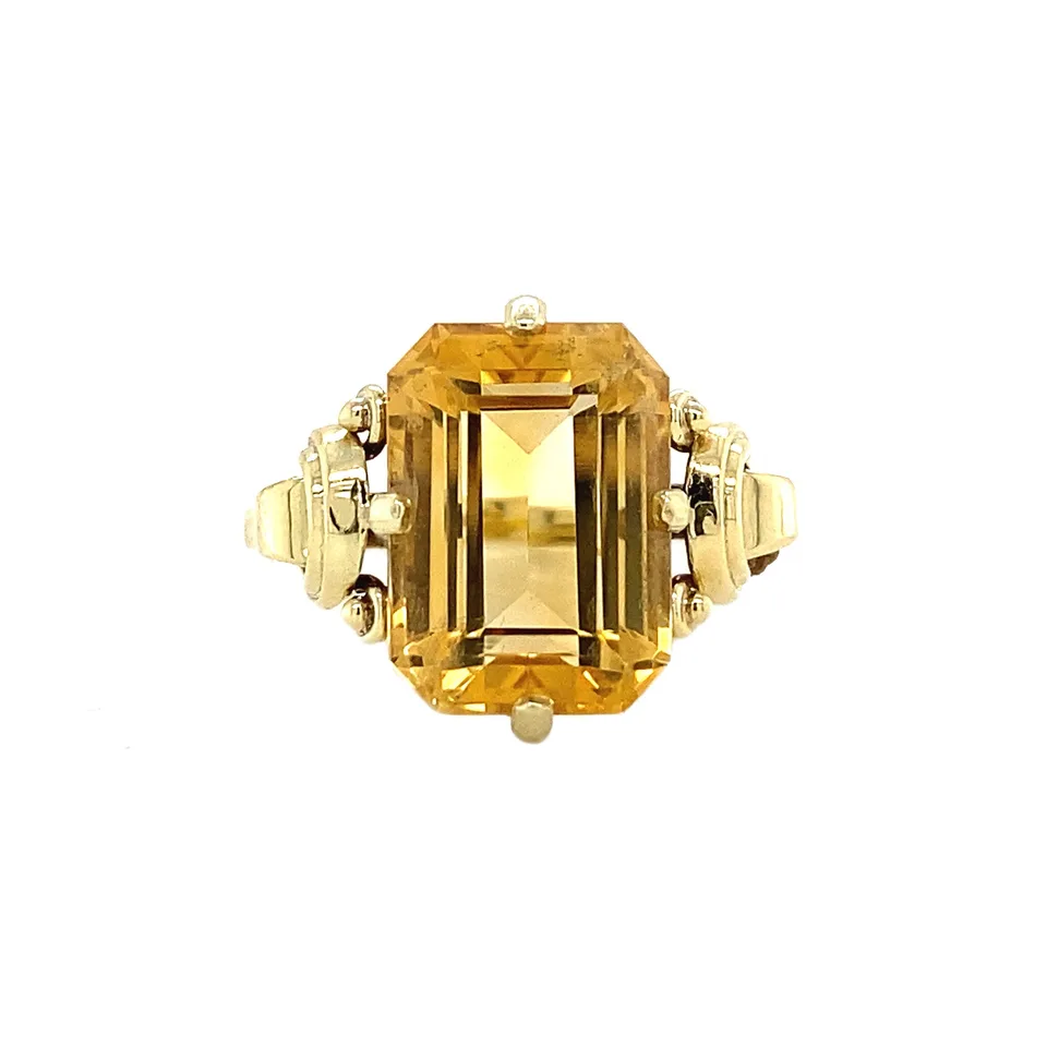 Vintage 14K Gold Ring with Citrine