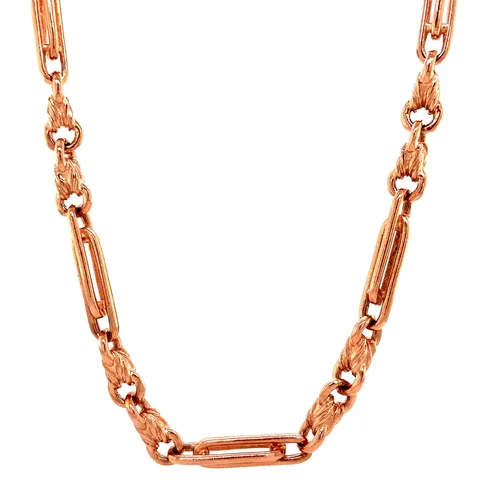 Vintage Rose Fancy 8K Gold Necklace