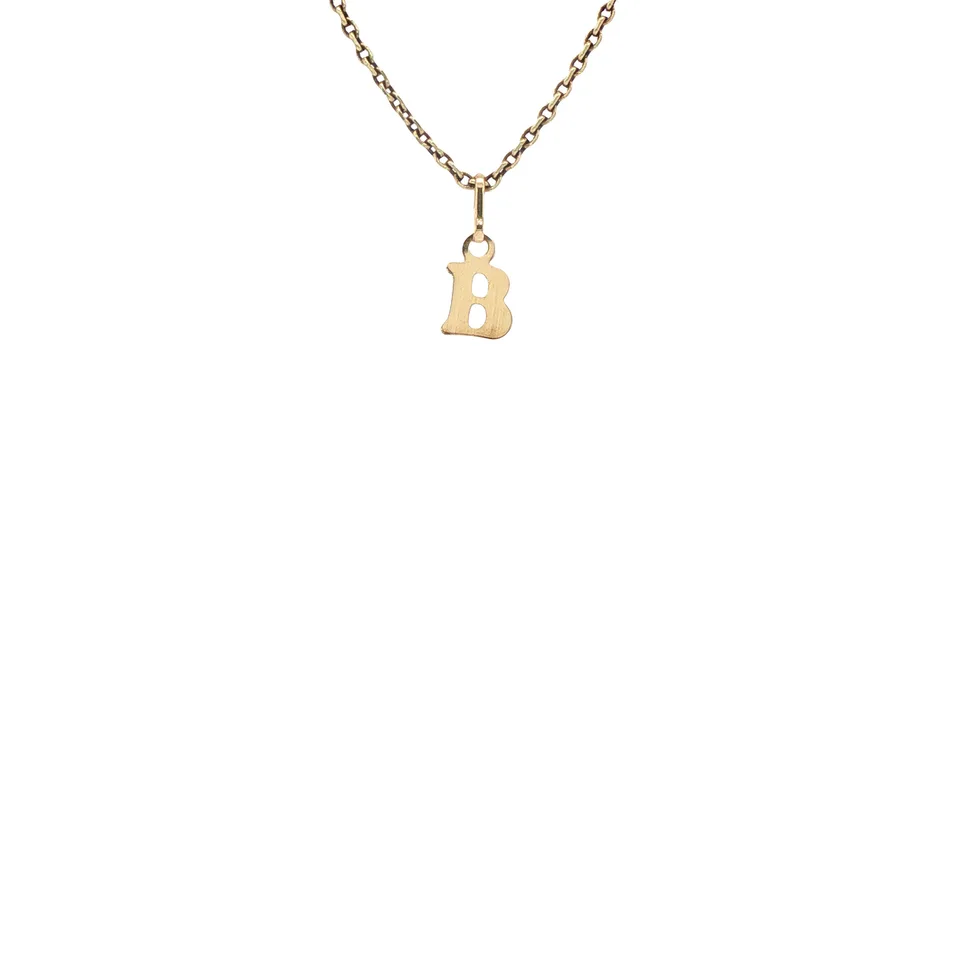 Vintage 14K Gold Letter B Pendant