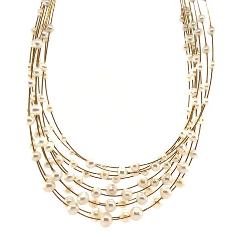 Vintage 14K Gold Necklace with Pearl