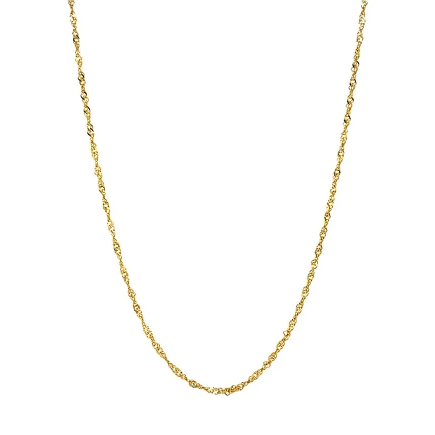 Vintage 14K Gold Singapore Necklace