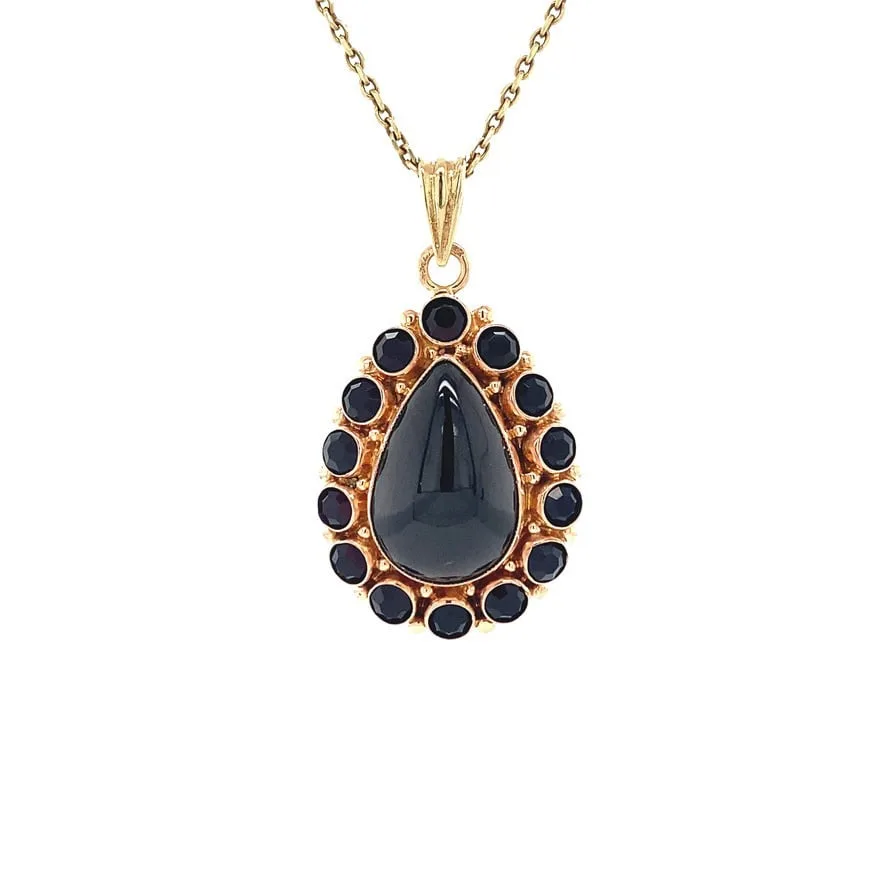 Vintage 14K Gold Pendant with Garnet