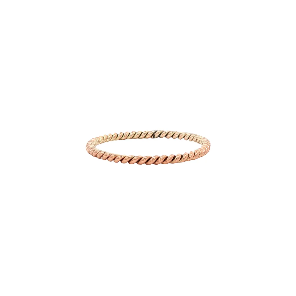 Vintage Rose Twisted 9K Gold Ring