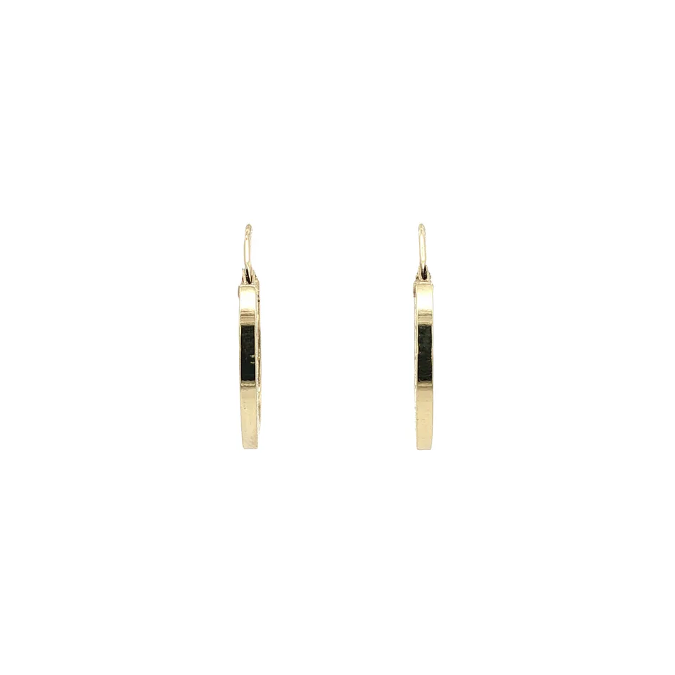 Vintage 14K Gold Fancy Hoop Earrings