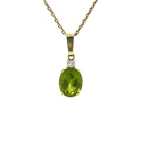 Vintage Grace 14K Gold Pendant L, Lime