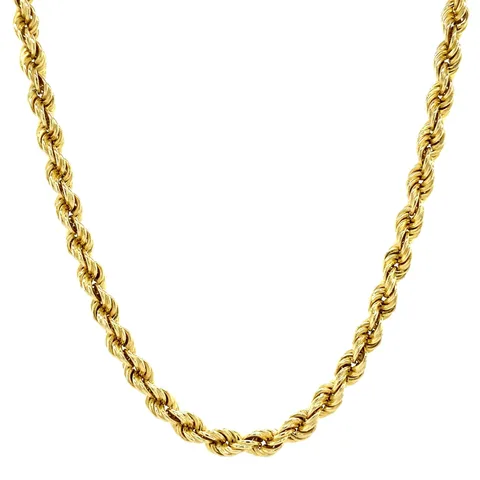 Vintage 14K Gold Rope Necklace 46.5 cm