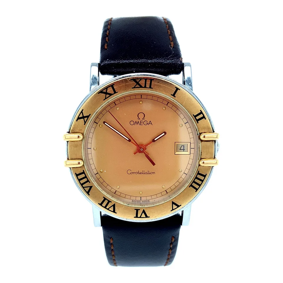Vintage Omega Constellation 18K Gold Watch and Steel