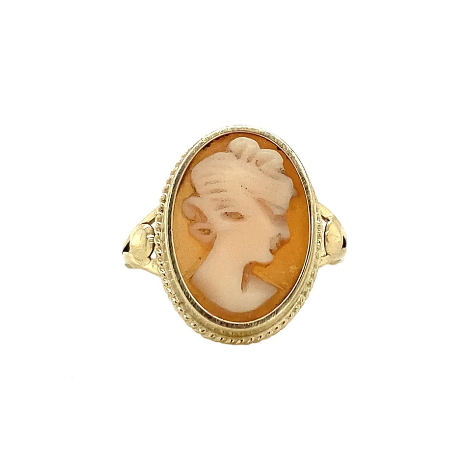 Vintage 14K Gold Ring with Cameo