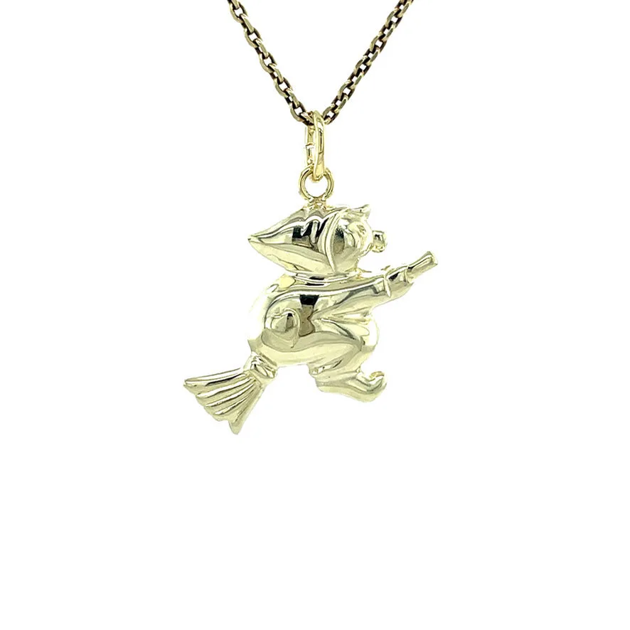 Vintage 14K Gold Heks Pendant