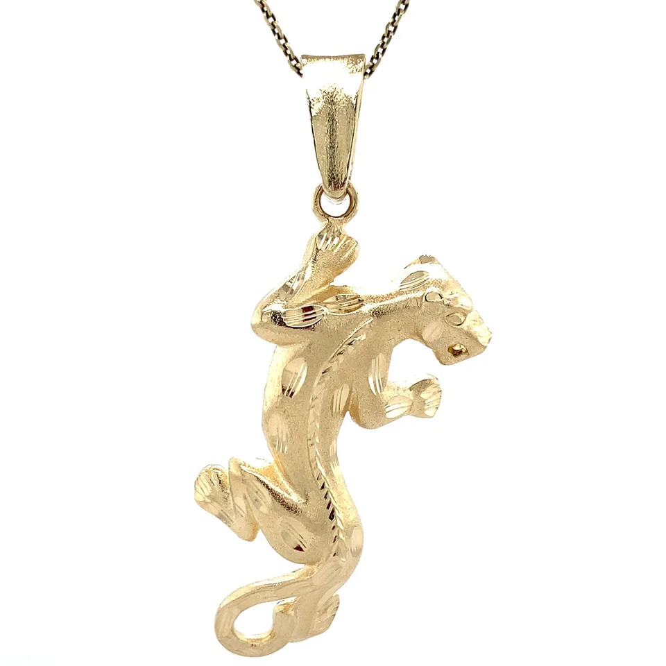 Vintage 14K Gold Panther Pendant
