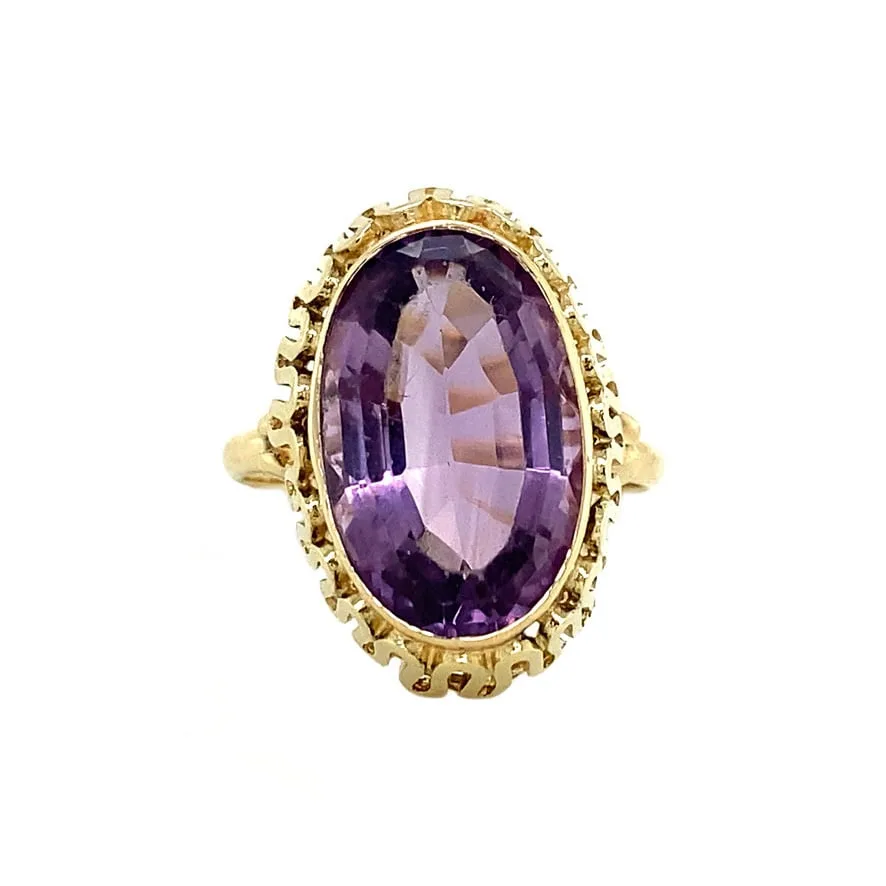 Vintage 14K Gold Ring with Amethyst