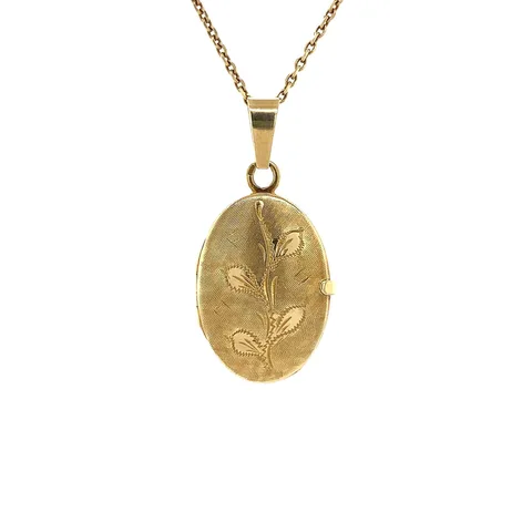 Vintage 14K Gold Locket with Engraving