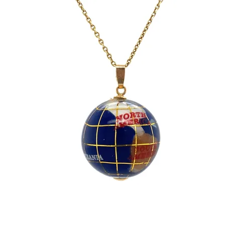 Vintage 14K Gold Globe Pendant