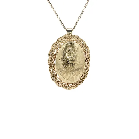 Vintage 14K Gold Locket with Engraving