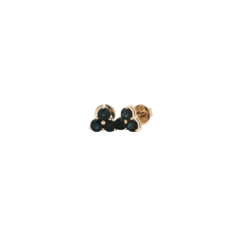 Vintage 14K Gold Stud Earrings with Sapphire