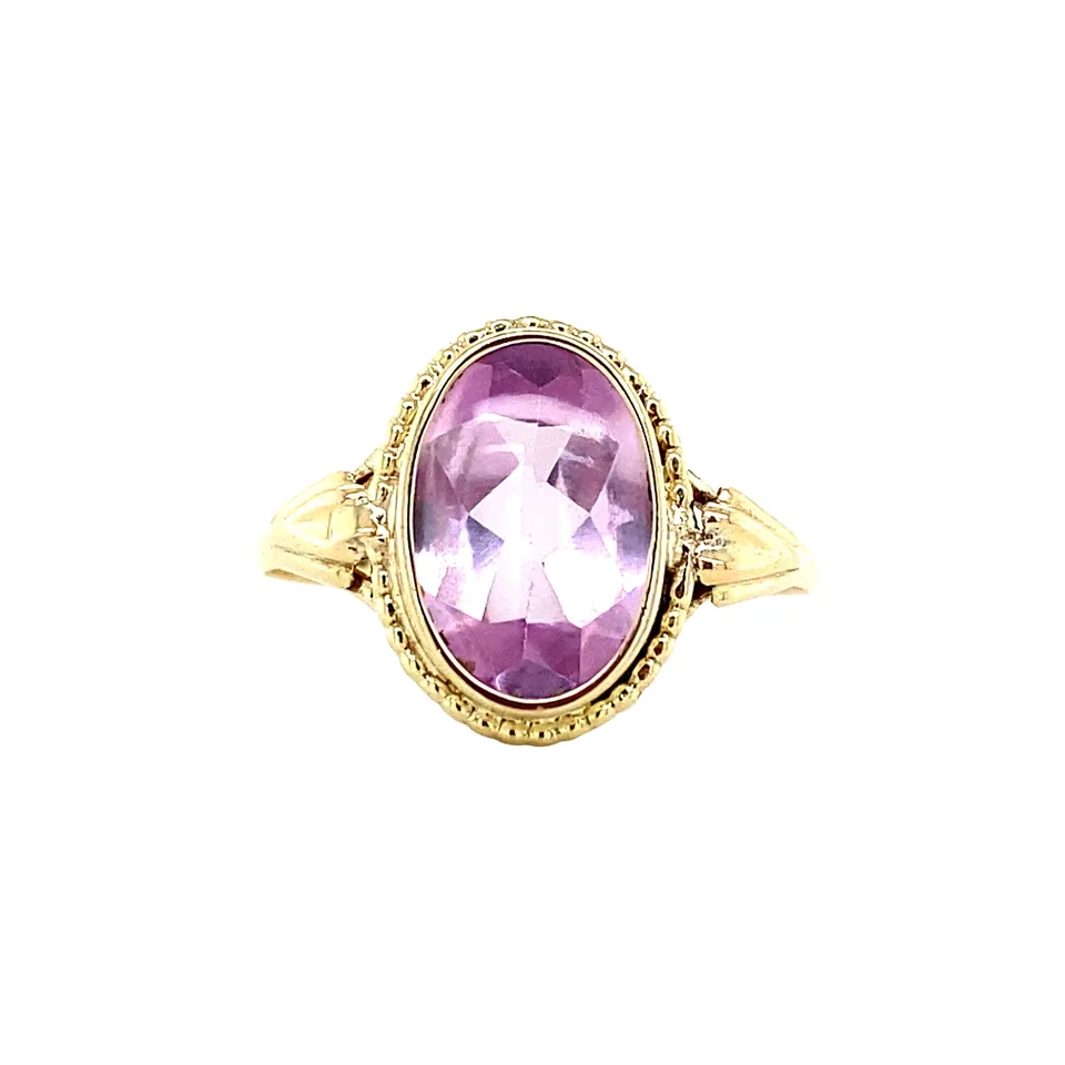 Vintage 14K Gold Ring with Pink Sapphire