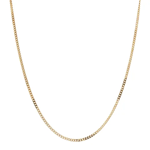 Vintage 14K Gold Curb Long Necklace