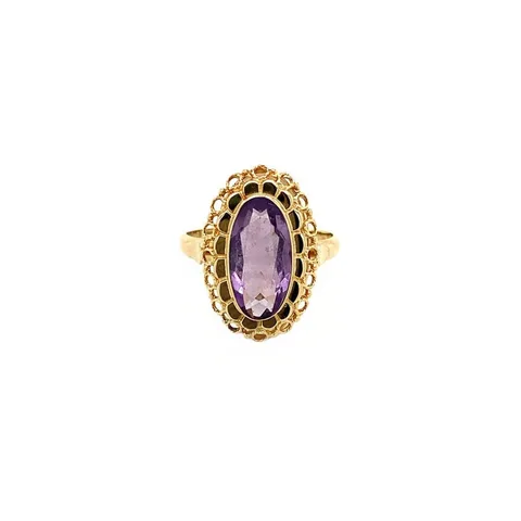 Vintage 14K Gold Ring with Amethyst