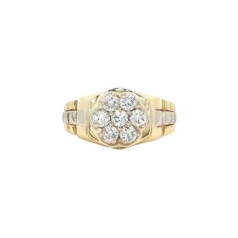 Vintage 18K Gold Ring with Diamond