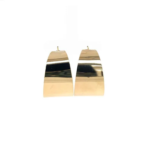 Vintage 12K Gold Smooth Hoop Earrings
