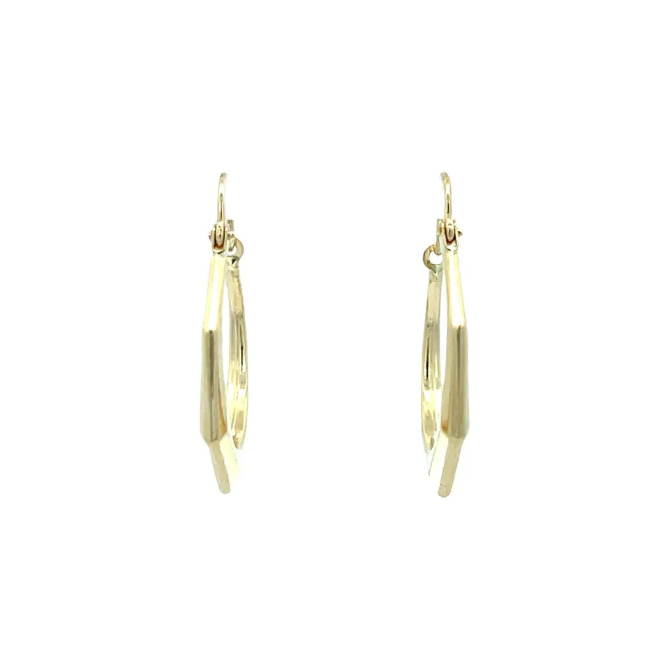 Vintage 14K Gold Fancy Hoop Earrings