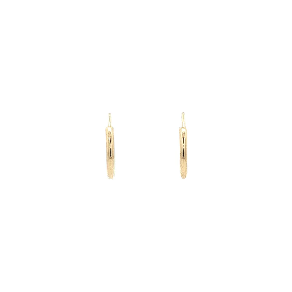 Vintage 14K Gold Smooth Hoop Earrings