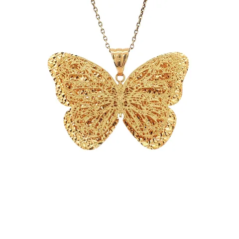 Vintage 14K Gold Butterfly Pendant