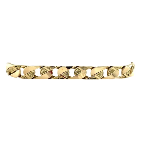Vintage 14K Gold Flat Curb Bracelet