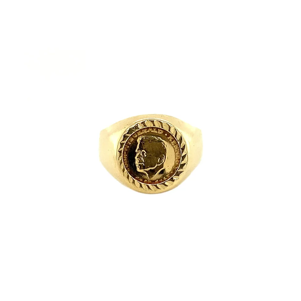 Vintage 14K Gold Ring with Coin