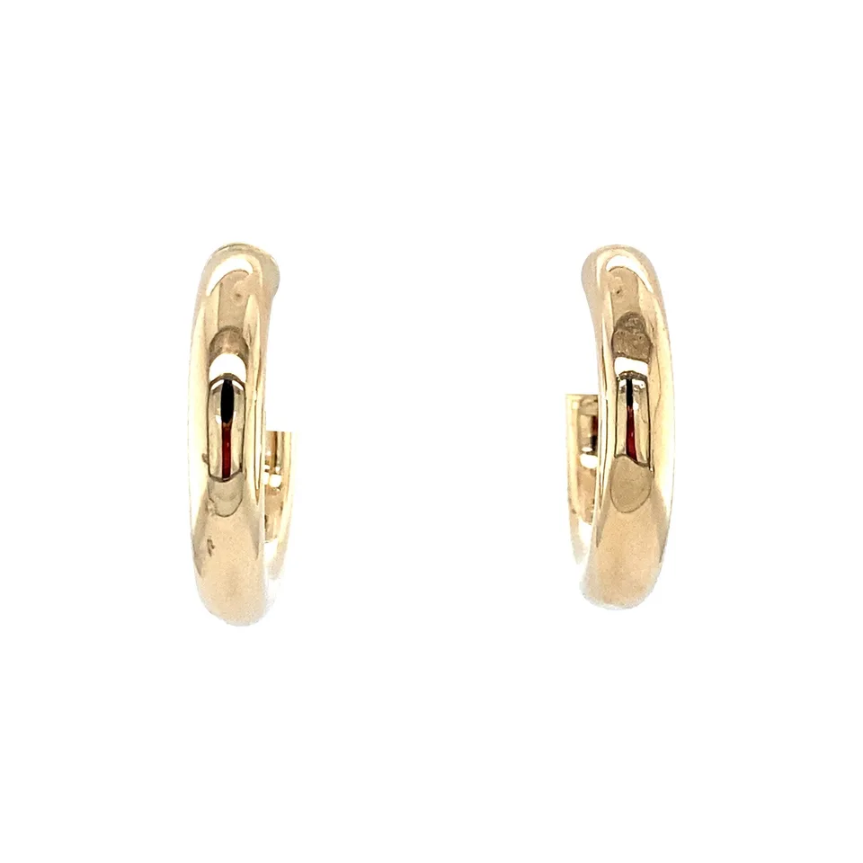 Vintage 14K Gold Smooth Hoop Earrings