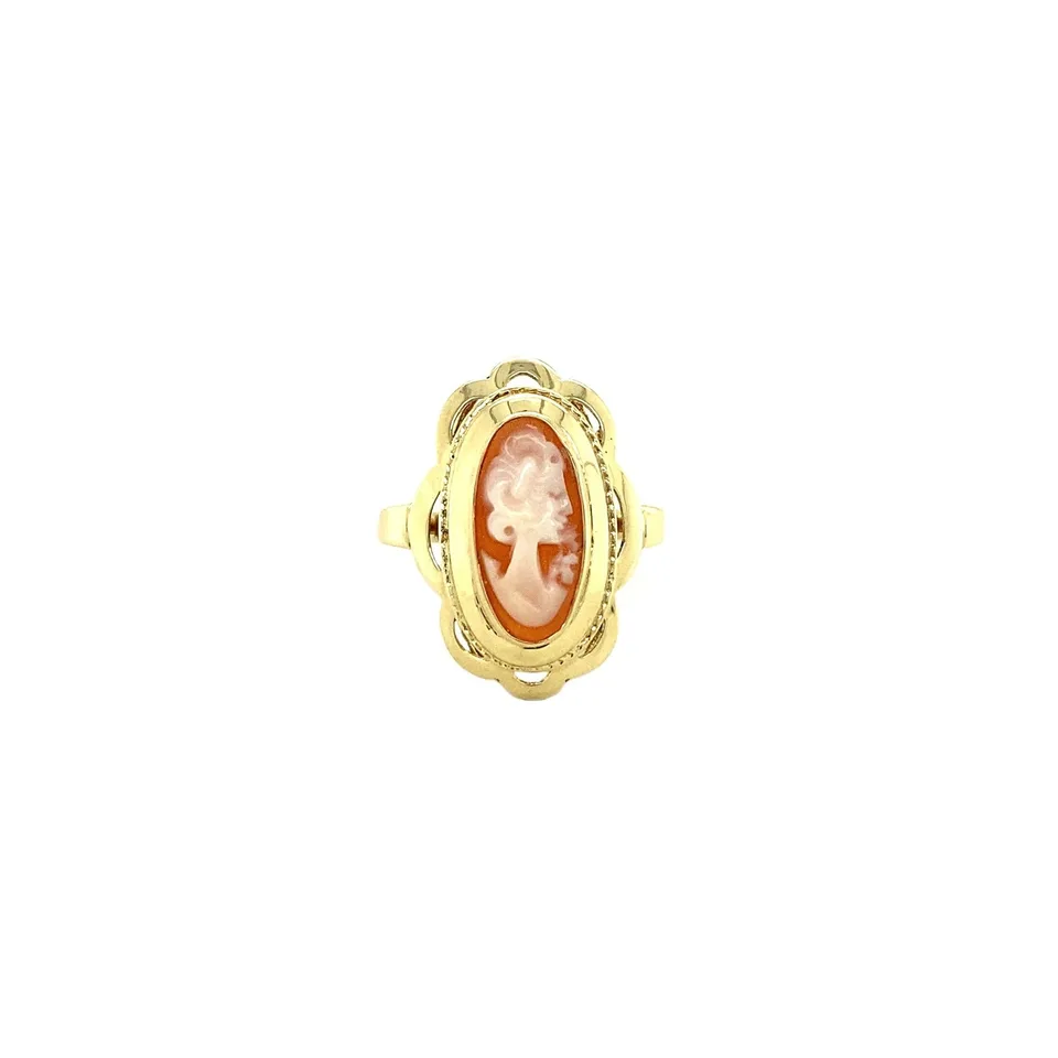 Vintage 14K Gold Ring with Cameo