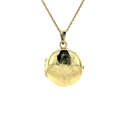 Vintage 14K Gold Locket with Engraving