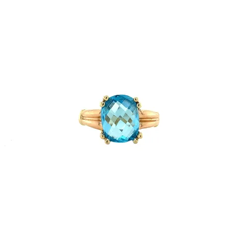 Vintage 14K Gold Ring with Topaz