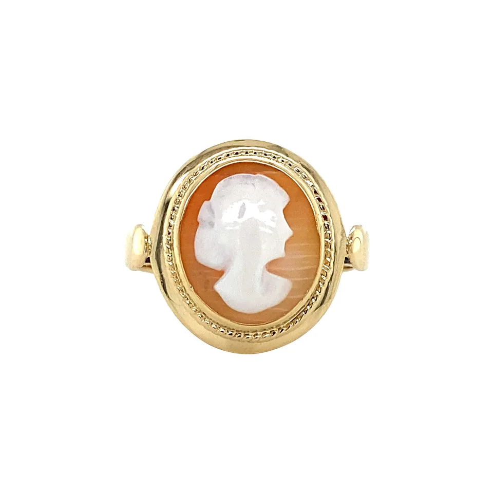 Vintage 14K Gold Ring with Cameo