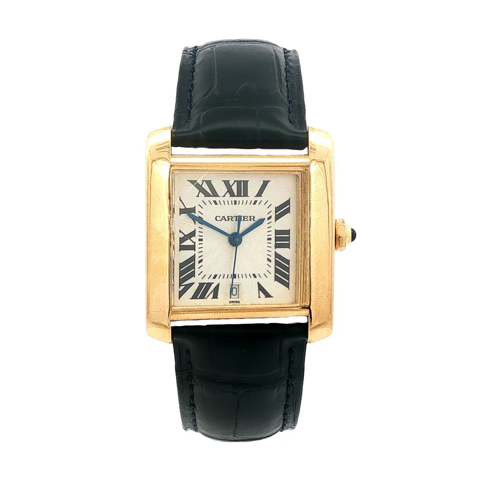 Vintage Cartier Tank Francaise Large 18K Gold Watch