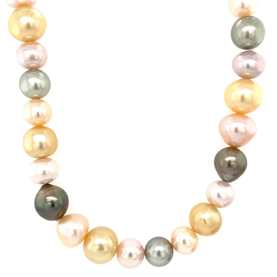 Vintage 18K Gold Schoeffel Pearl Necklace