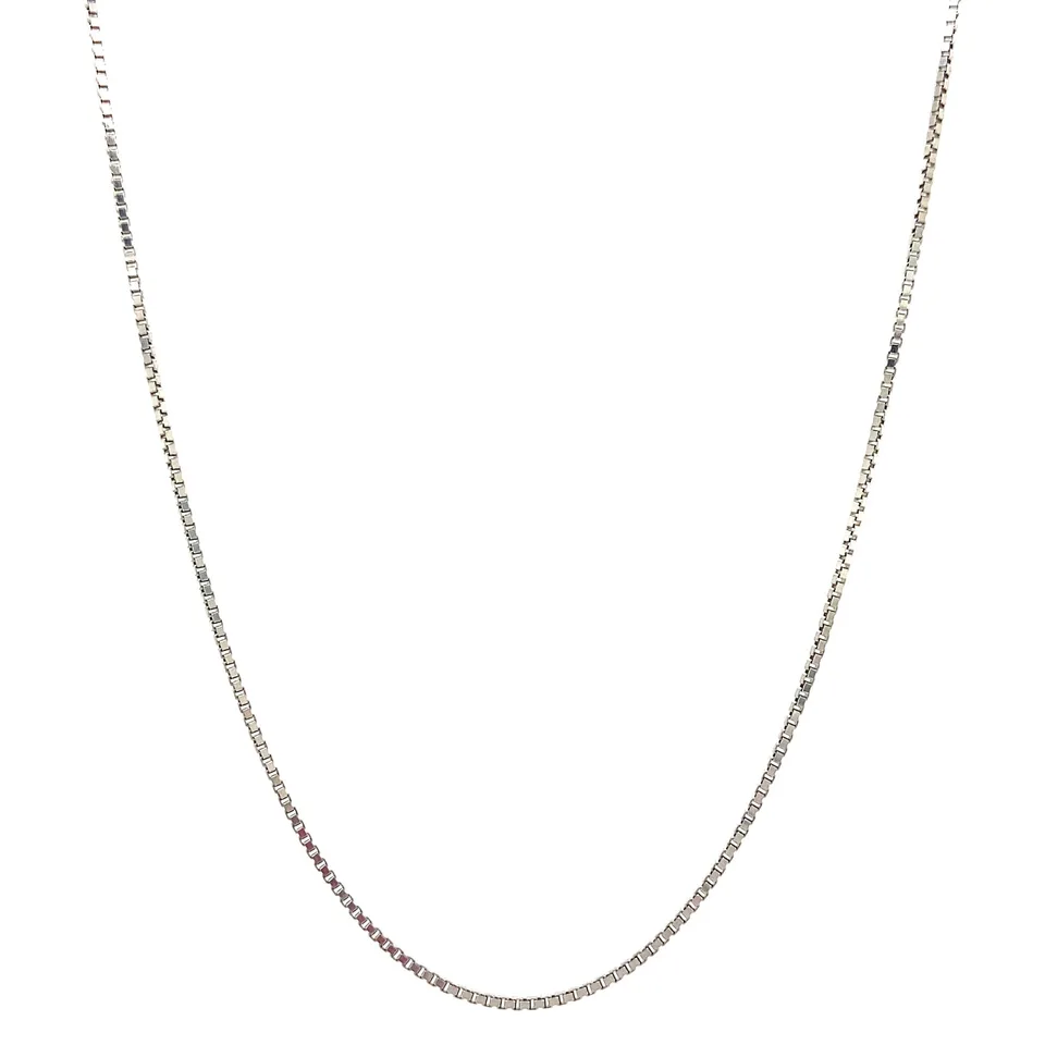 Vintage 14K White Gold Venetian Long Necklace