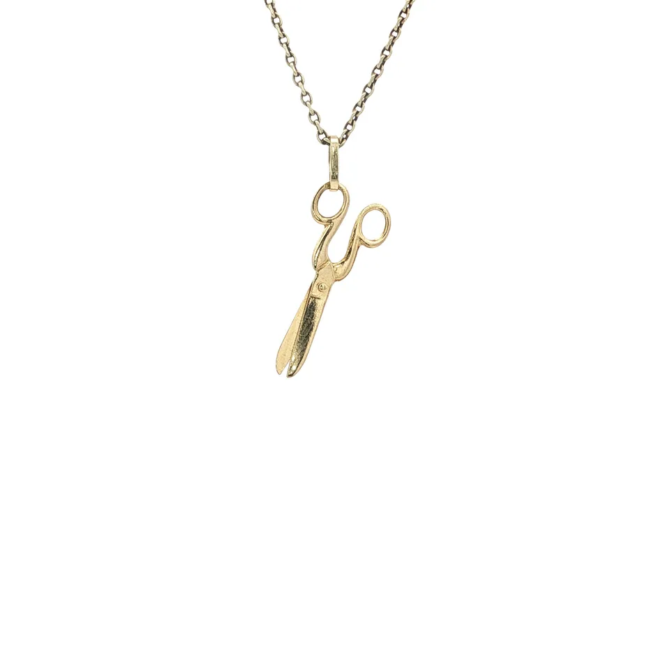 Vintage 14K Gold Scissors Pendant