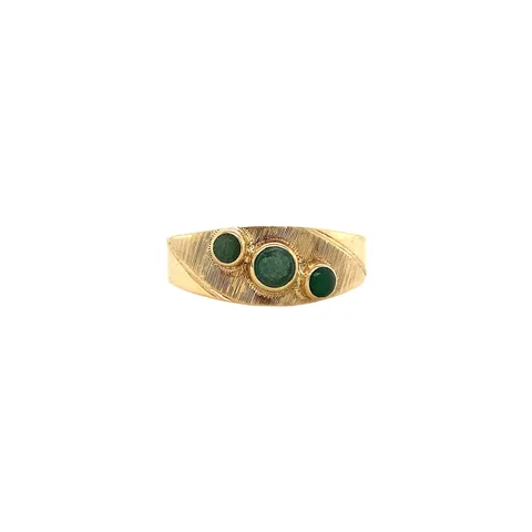 Vintage 14K Gold Ring with Jade