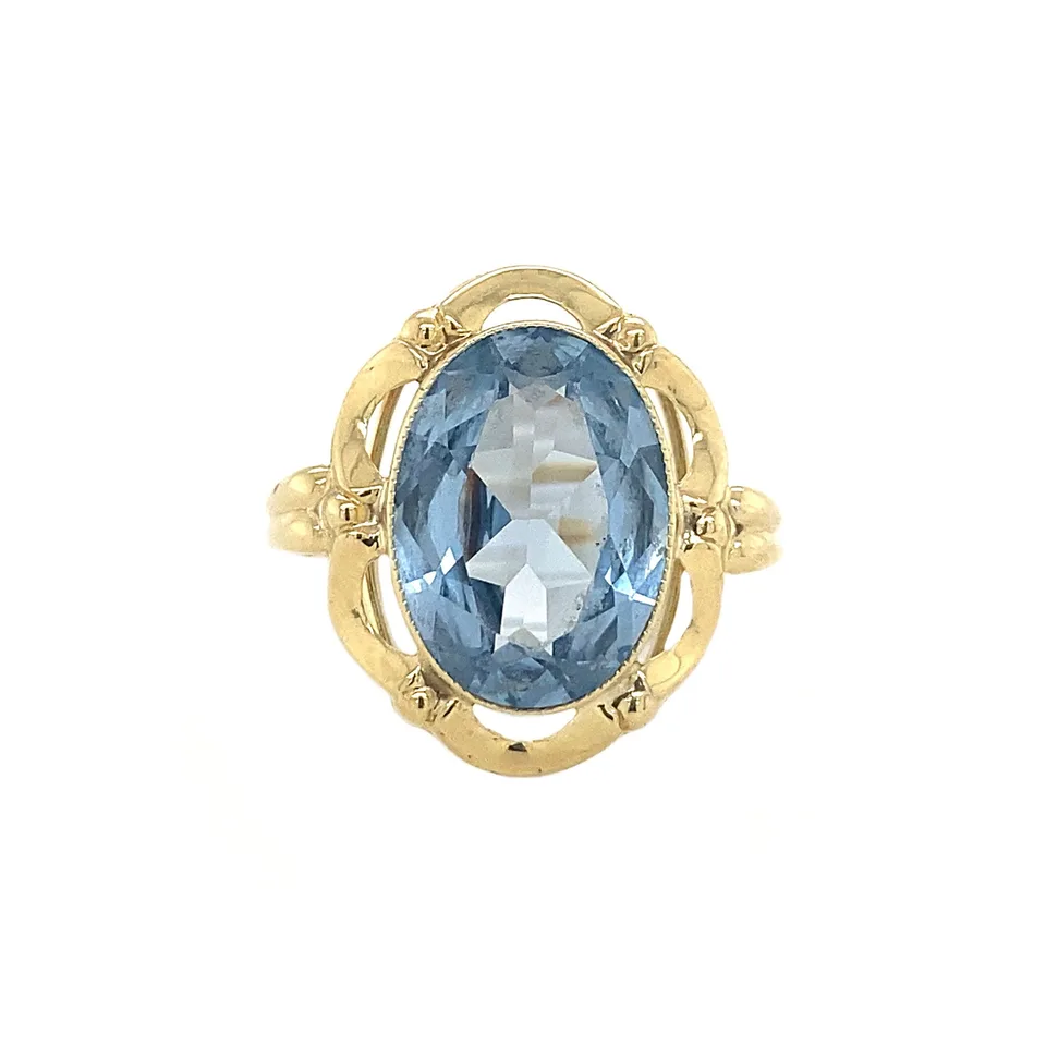 Vintage 14K Gold Ring with Topaz