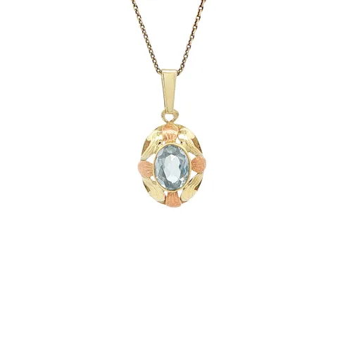 Vintage 14K Gold Pendant with Spinel