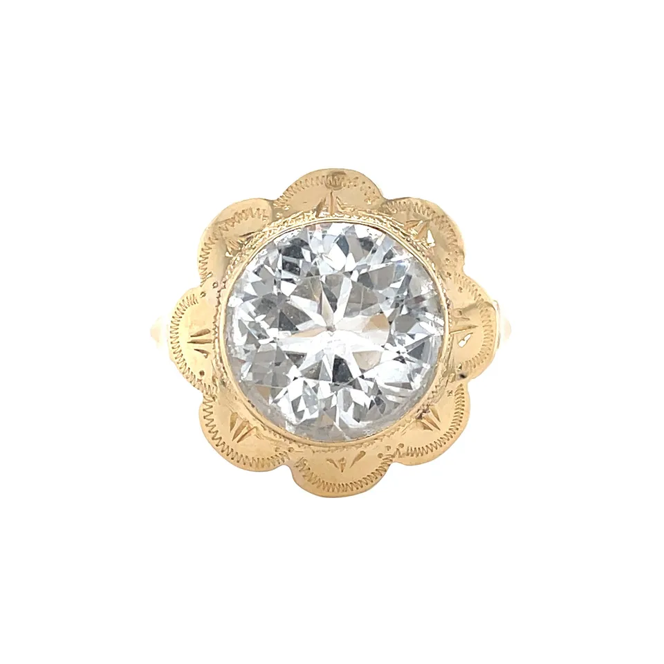 Vintage 14K Gold Ring with Topaz