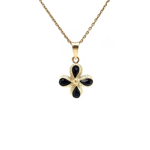 Vintage 14K Gold Pendant with Garnet