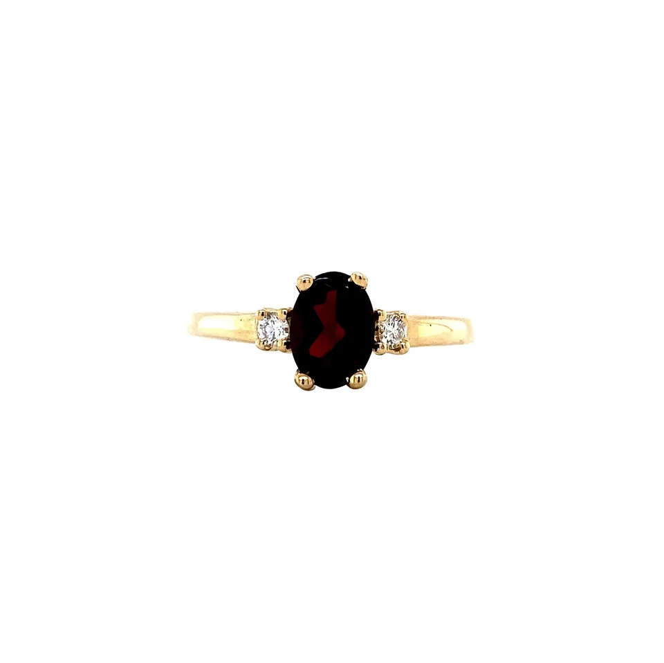 Vintage Grace 14K Gold Ring, Merlot