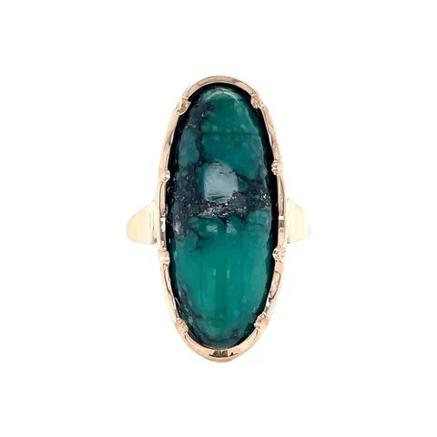 Vintage 14K Gold Ring with Turquoise