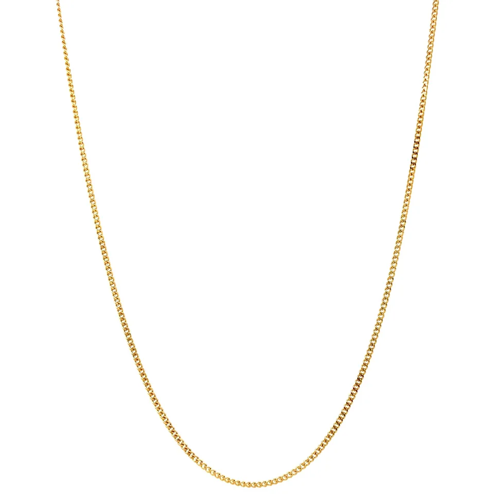 Vintage 14K Gold Long Necklace Curb 45 cm